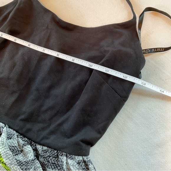 Mimi Chica Dress Grey Black Boho Southwest Maxi Size XS Western Print Sheer Long - Picture 10 of 12